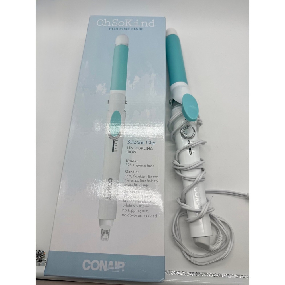 Conair Oh-So-Kind 1" Silicon Clip Curling Iron For Fine hair
